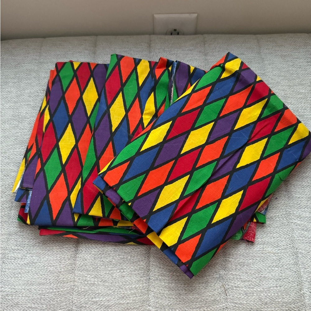 Harlequin scrap fabric